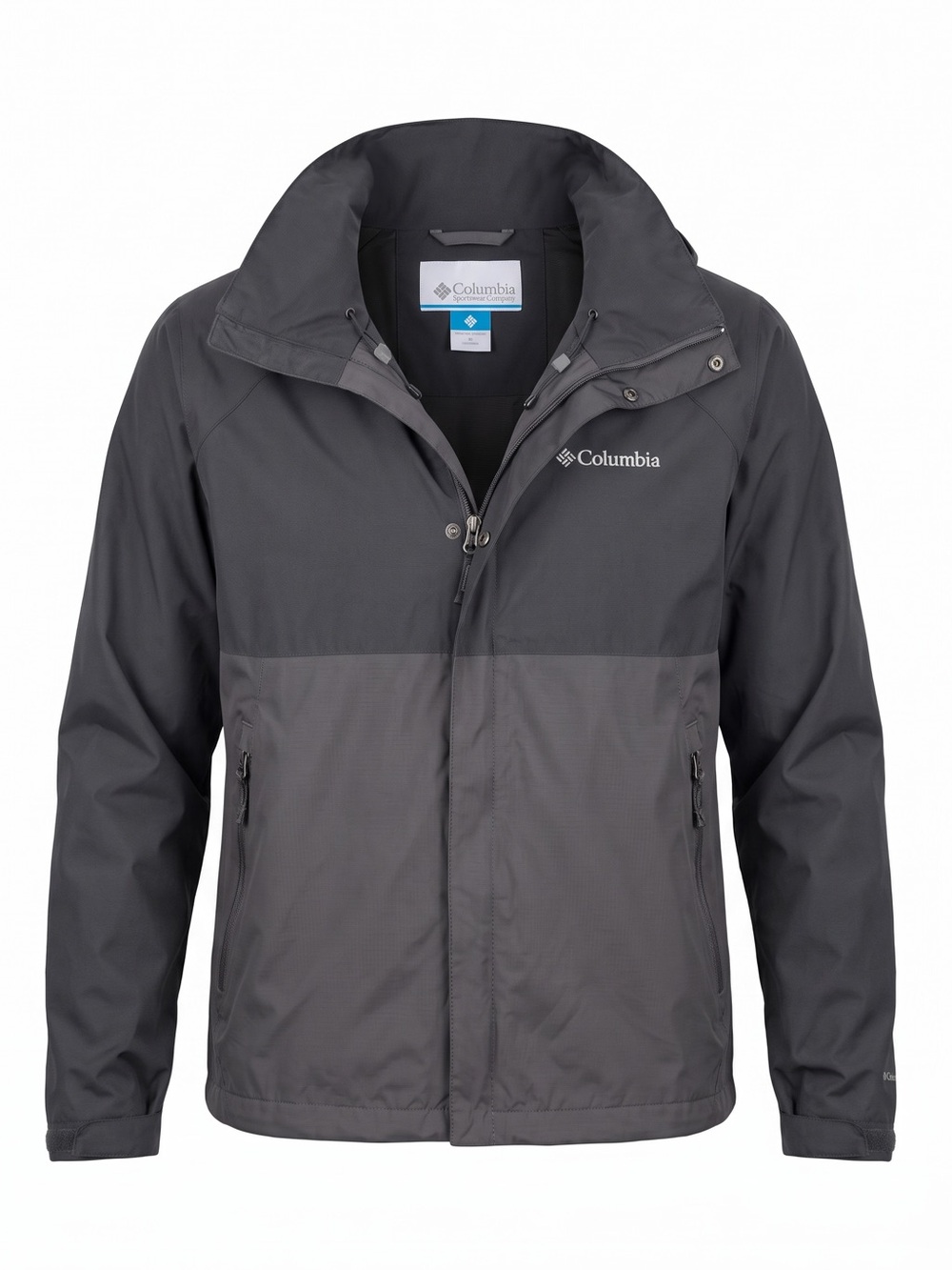 Columbia Men's Two-Tone Black & Charcoal Rain Jacket